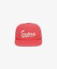 Кепка SUPRA с пигментной стиркой и полосатым козырьком (красный)