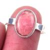 Natural Rhodochrosite Gemstone Handmade 925 Solid Sterling Silver Ring S.7 n0E36