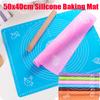Silicone Baking Mat Pizza Dough Maker Pastry Kitchen Gadgets Cooking Tools Utensils Bakeware Kneading Accessories 50X40CM