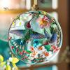 Mother's Day Hummingbird Hanging Decoration Weather-proof Indoor Outdoor Garden Wall Window Hanging 2D Flat Acrylic Flower Hummingbird Ornament