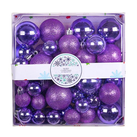 44 шт. 3/4/5 см Рождественский шар Небьющийся привлекательный красочный елочный шар Подвеска для
