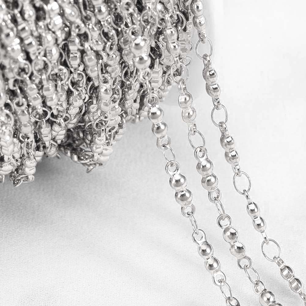 1Meter Fahsion Necklace Chain Stainless Steel 8 Shape Cross Double Loop Link Chain DIY Handmade Bracelet Material Jewelry Making