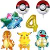 Воздушный шар из алюминиевой фольги Pokemon 3D Украшение на День Рождения Персонаж Пайкачу Набор алюминиевых шаров Подарок на День Рождения Праздник для Малыша