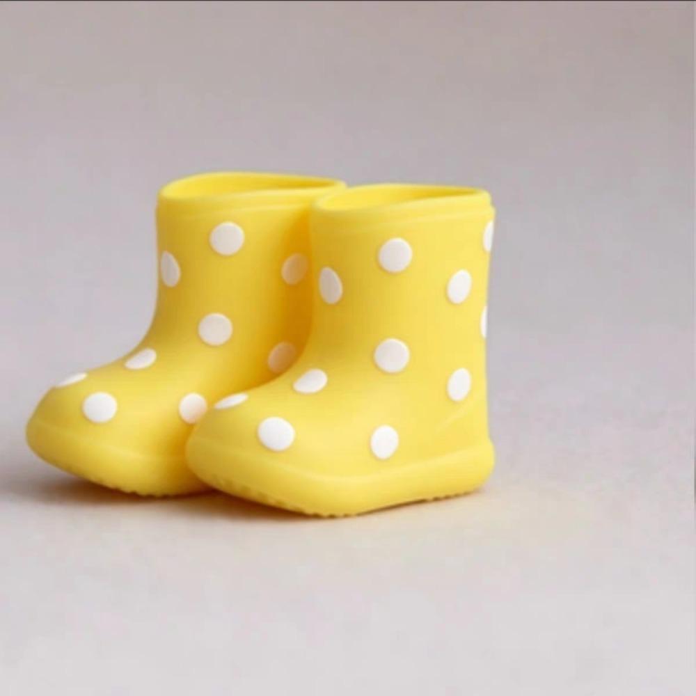 Polka Dot Pattern Doll Rain Boots Rain Protection Doll Footwear Fit Ob24, OB22, ICY, Pullip, Azone