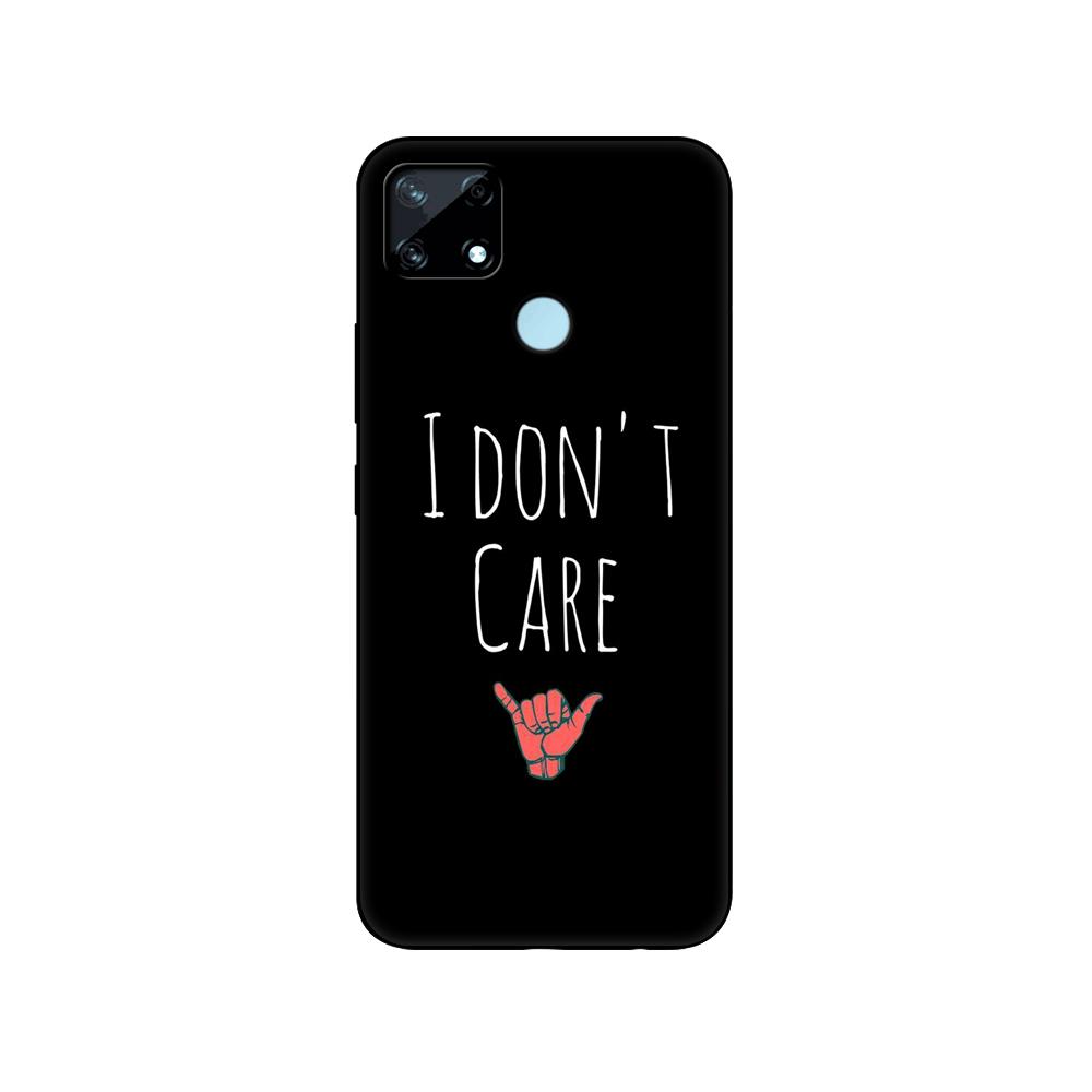 Для Realme C12 C25 C25S 7i Global Case Back Phone Cover для Realme Narzo 20 30A Coque Silicon Soft Fundas Bumper черный чехол из ТПУ
