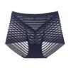 Women Sexy Striped Mesh Sheer Panties High Waist Seamless Underwear