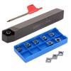 10Pcs CCGT09T304-AK H01 Aluminum Insert + 75° SCBCR1212 H09 Lathe Turn Tool Holder