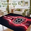 Crystal Velvet Square Rug Custom NameBayer Leverkusen Football Pattern Non Slip Home Floor Decor Rug