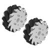 2 Sets 127mm5in Omni Directional Wheel 45KG Load Chassis Car Kit for DIY Education Robot Car Omni