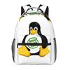 Linux Пингвин Tux Нео Градиент Студенческий Рюкзак Школьная Сумка Походный Ежедневный Рюкзак для Мальчиков Девочек Модный Книжный Рюкзак Сумки Через Плечо