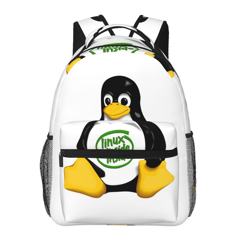 Linux Пингвин Tux Нео Градиент Студенческий Рюкзак Школьная Сумка Походный Ежедневный Рюкзак для Мальчиков Девочек Модный Книжный Рюкзак Сумки Через Плечо