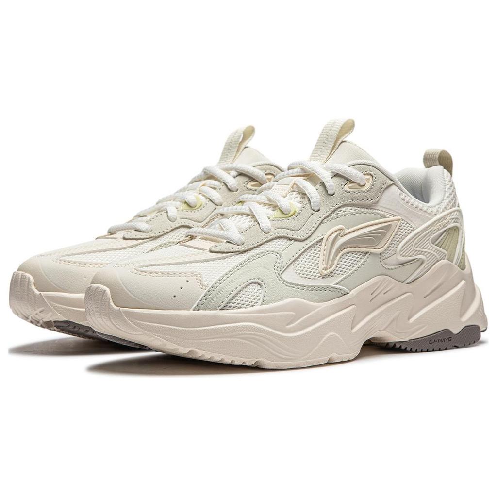 Li Ning Meteor Versatile Retro Dad Shoes Thick Sole Height Increasing Shock Absorption Non-Slip Wear-Resistant Support Low-Top Casual Shoes AGCU122-2