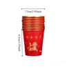 50pcs Horse Pattern 2026 Spring Festival Disposable Cup Gold Foil Drinking Tea Cup  Family Dinner