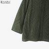 ZANZEA Женская летняя блузка с круглым вырезом и рукавом 3/4 из кружева Crochet в стиле пэчворк