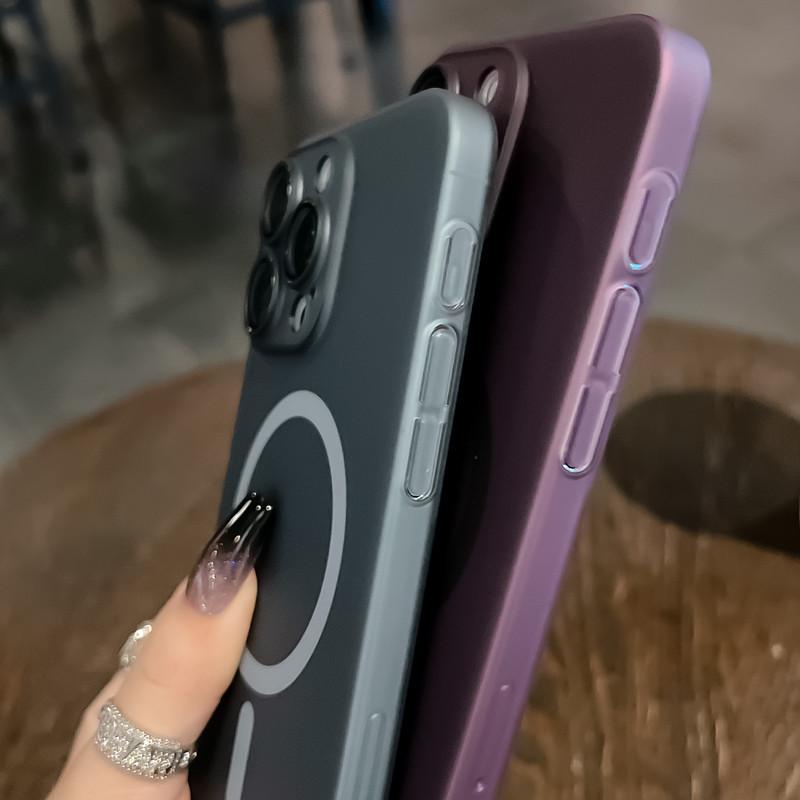 PC Полностью закрытый Жесткий чехол для iPhone 12/13/14/15/16 Pro Max - Матовый Магнитный Дизайн, Совместимый с Трансграничной Торговлей