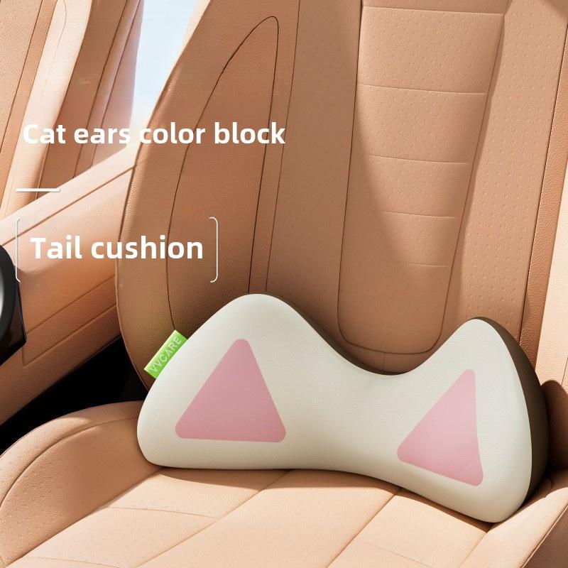 1 шт. Подушка для поясничной поддержки автомобиля с защитой копчика, тонкая подушка сиденья из пены с памятью для длительной поездки, офис, 4 сезона