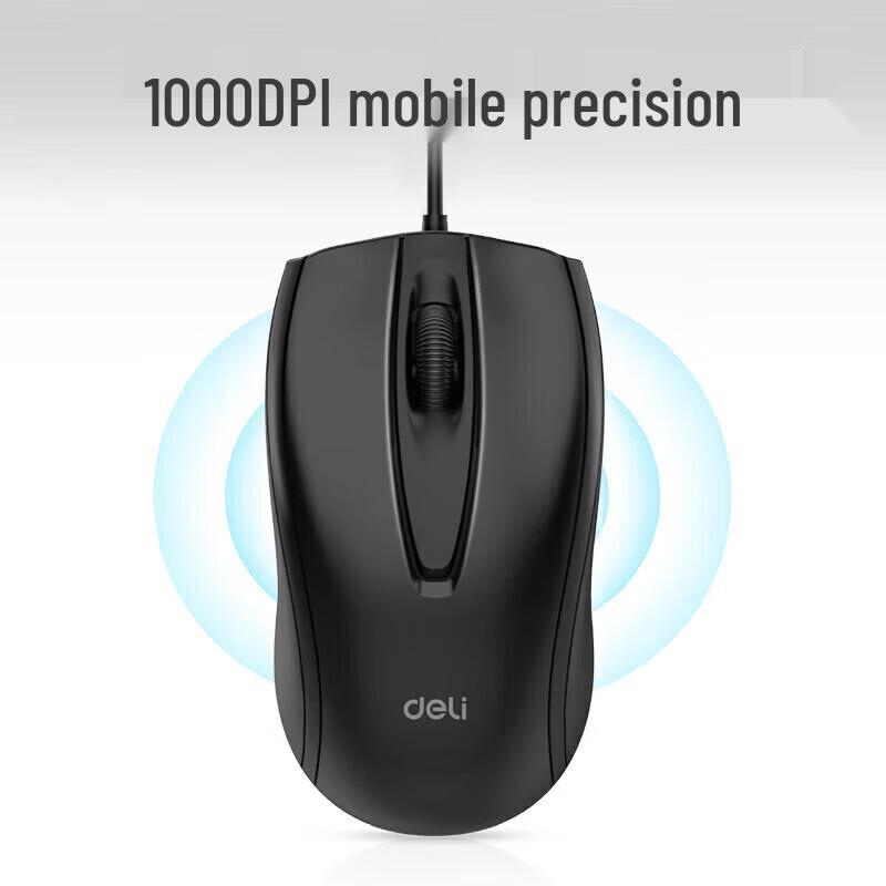 Deli Проводная USB офисная мышь