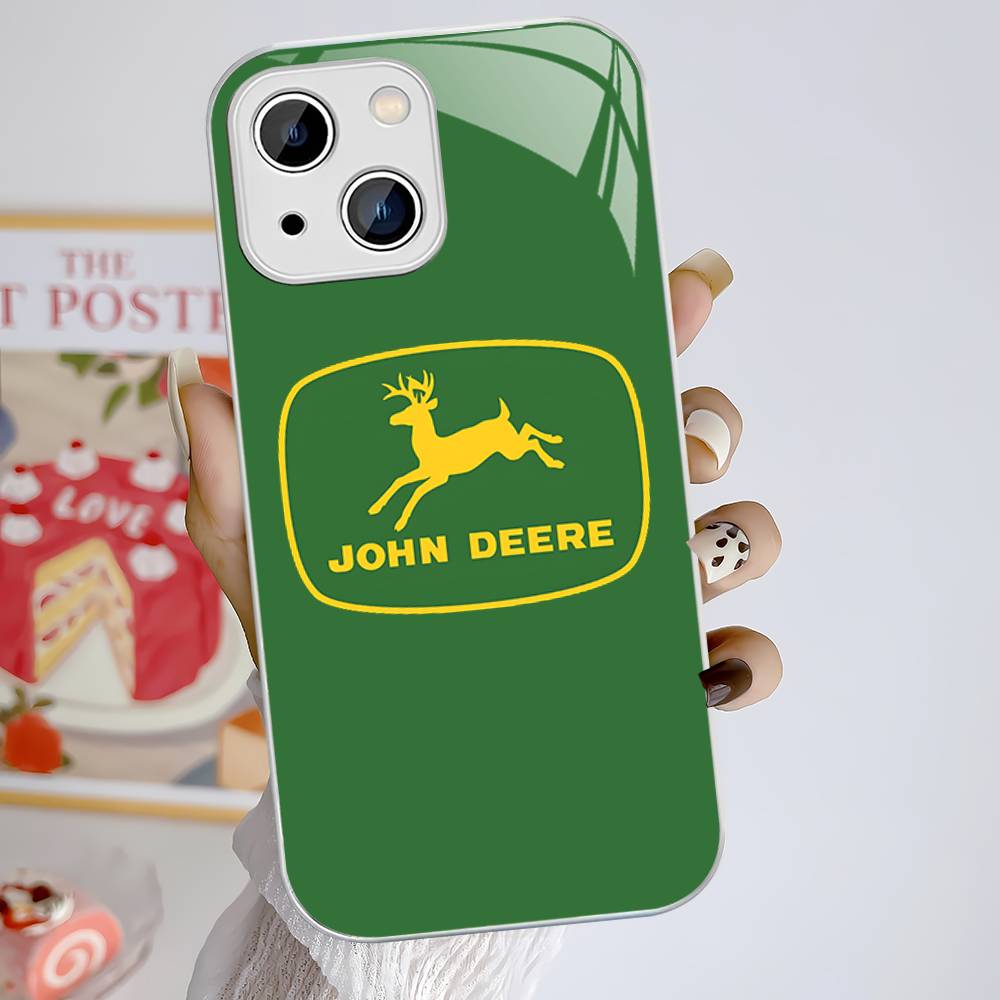 Зеленый Грузовик J-John Трактор D-Deeres Закаленное Стекло Для Iphone 14 13 12 11 Pro Mini XS MAX 14Plus X XS XR Чехол