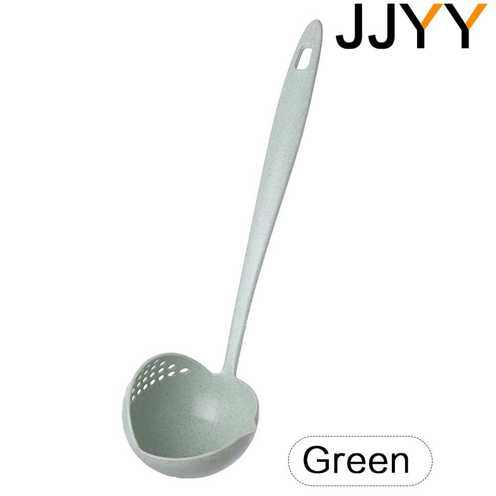 JJYY 2 в 1 Кухонная ложка Ложка Длинная ручка Пластиковое сито Фильтр Посуда Ложка для хот-пота
