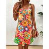 Women's European And American Style Round Neck Sexy Sleeveless Casual Tie-Dye Print Women's Vest Dress
