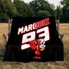 Marc marquez Flannel Blanket, Use for Birthday/Holiday Gift, Soft Blanket for Sofa/Bed/Camping/Office/Tourism Use,All Seasons