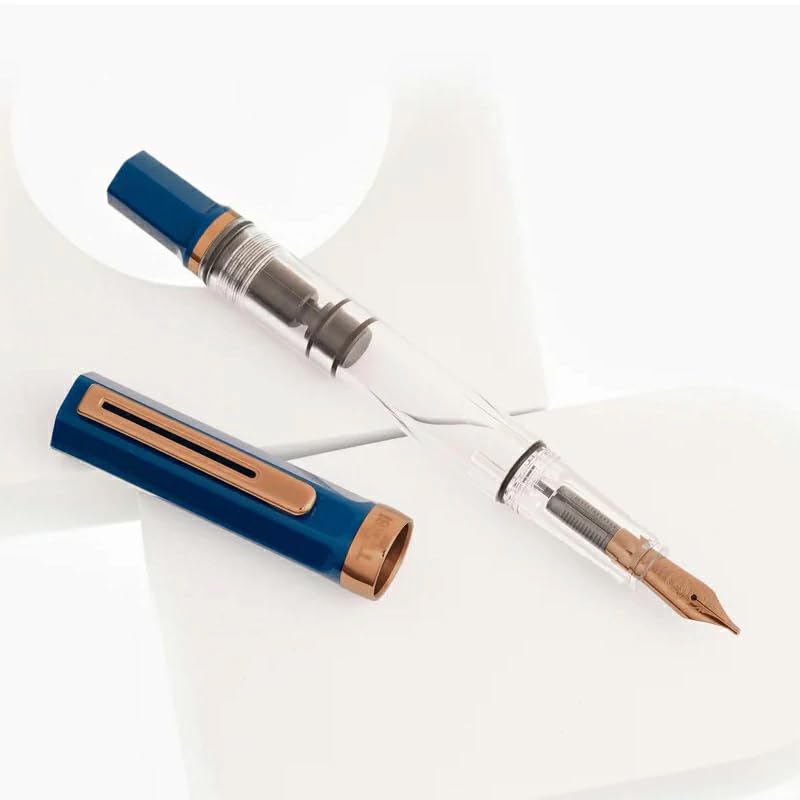 Перьевая ручка Twisbee Eco Indigo Blue с розовым золотом GT Inhalation Type Extra Fine Character EF TW020006