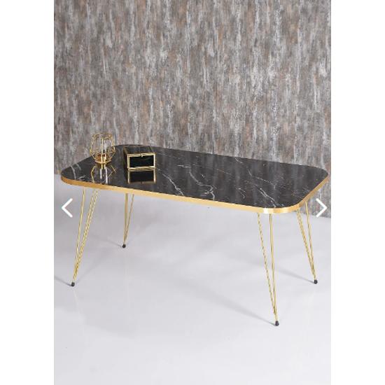 Вложенный стол и центральный столик Kr Set Gold Bendir Tel