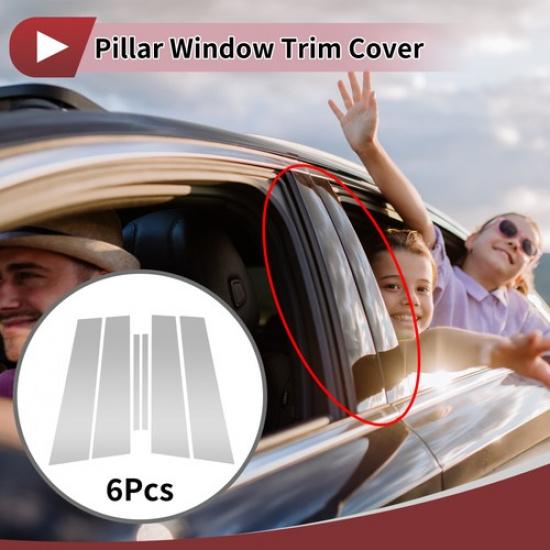 6 шт. Накладки на стойки и оконные молдинги для Buick Lacrosse 2010-2016, хромированные, серебристый тон
