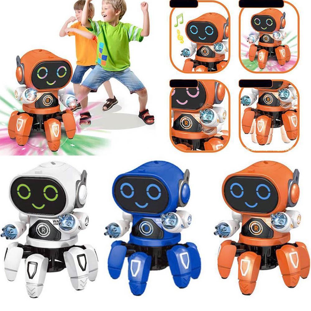 Электронный игрушечный танцующий робот, заряжающий умный танцевальный робот с музыкальной светодиодной подсветкой, прогулка для мальчиков, подарок