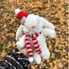 Cartoon Cartoon Plush Keychain Soft Plush Doll Key Ring Cute Christmas Rabbit Pendant  Friends