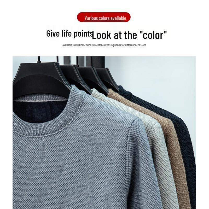 Мужской зимний свитер крупной вязки на флисовой подкладке Romon WLX222