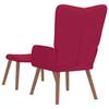 Relax Armchair with Footstool Burgundy Velvet