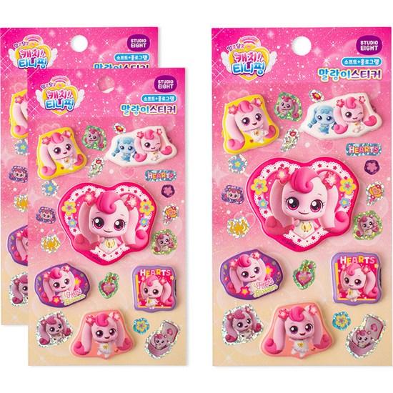 Catch Tiniping's Mysterious Part 3 Soft Sticker, Hatching, 3 Pieces, a Popular Character In Korea