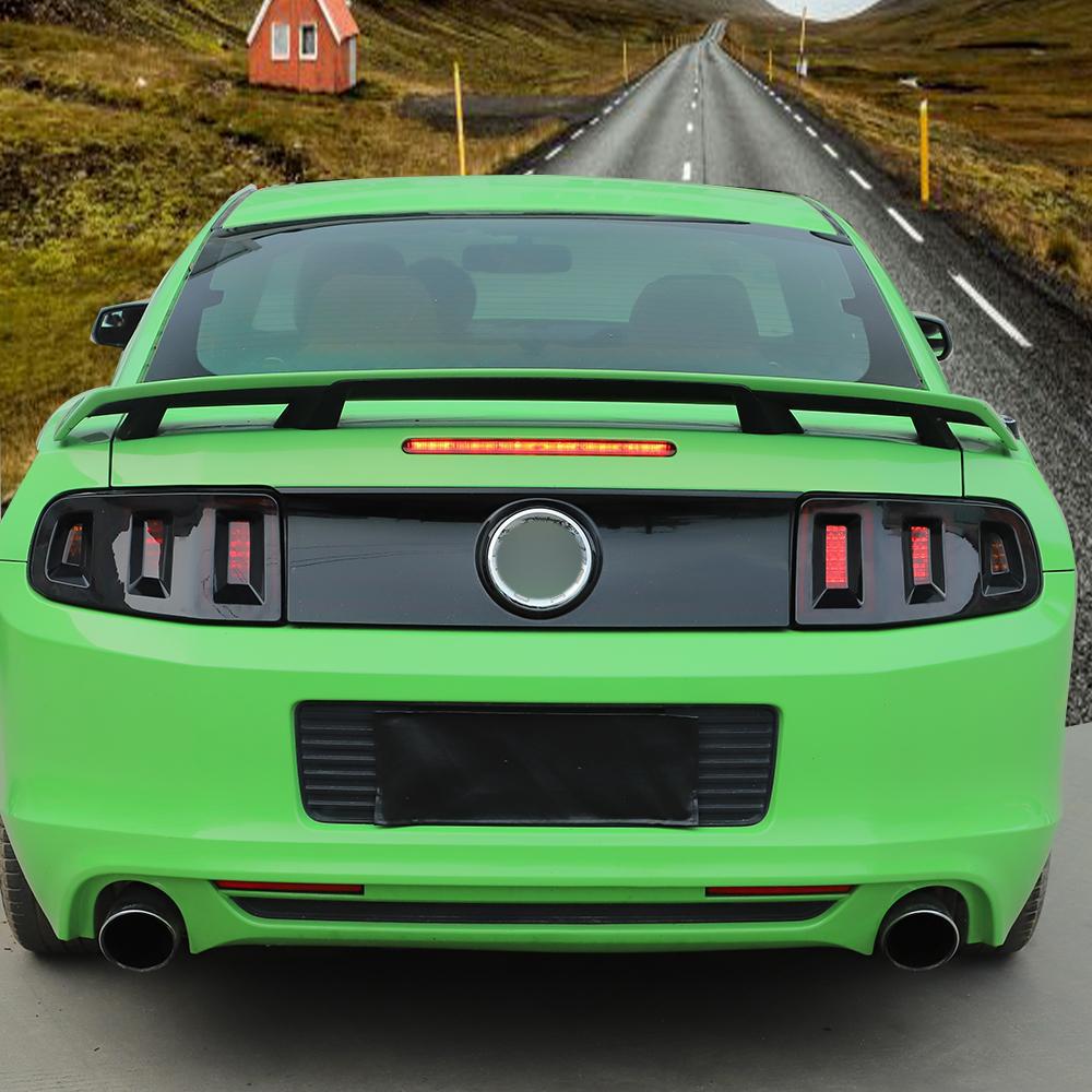 Декоративная крышка заднего фонаря, наклейки на лампу заднего фонаря, пригодные для Ford Mustang 2010-2014, автомобильные аксессуары из АБС-пластика, черный копченый