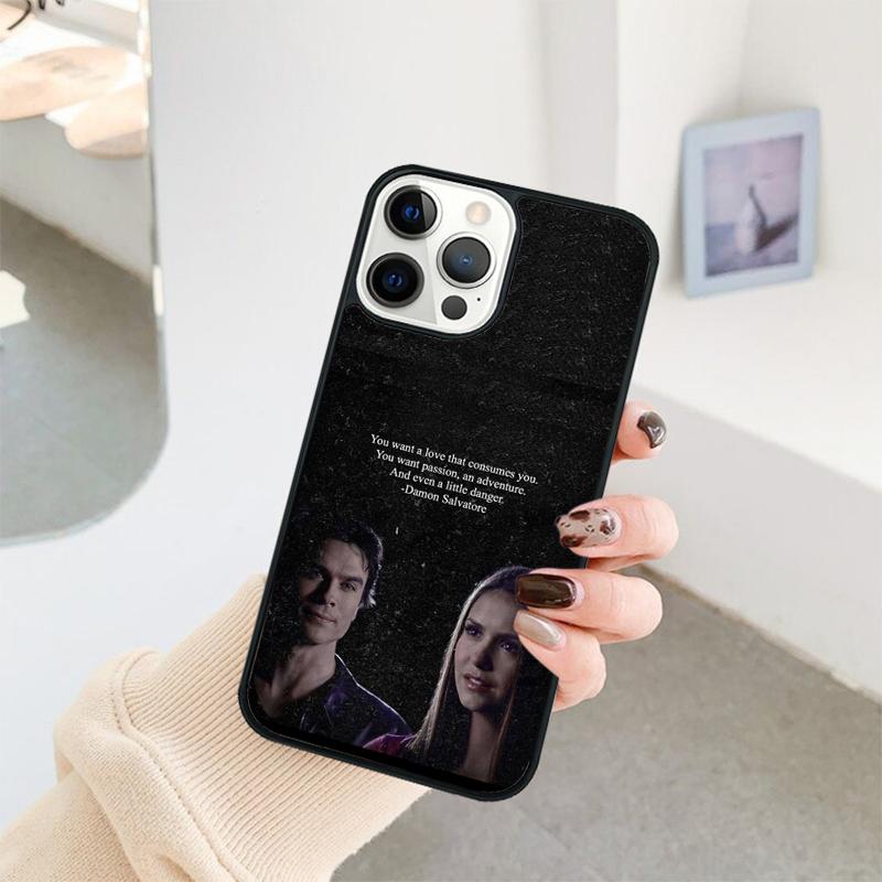 Елена Дэймон Дневники Вампира Чехол для Телефона Для iPhone 17 Air 16 15 14 11 12 13 Pro MAX Plus coque Чехол Оболочка