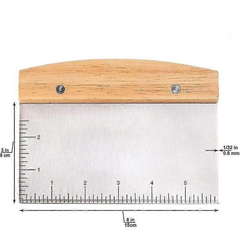 Stainless Steel Metal Griddle Scraper Chopper For Bread And Pizza Dough