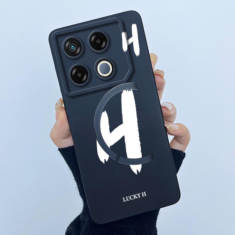 Case For Infinix GT 20 Pro Case Lucky Initial Letter Shockproof Silicone Soft Phone Cover For InfinixGT20 Pro gt 20Pro 5G Bumper