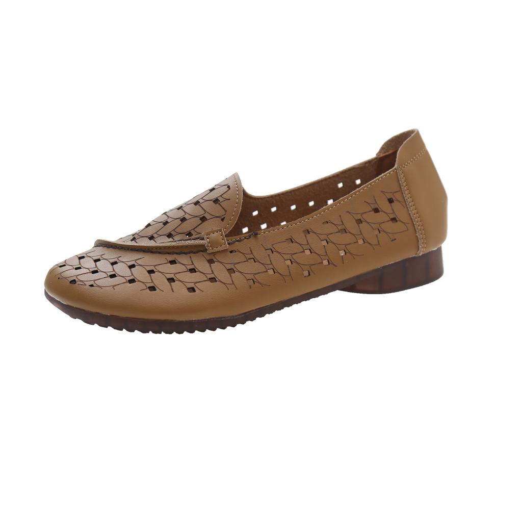 Мода 2024 Весна Лето Женские Кожаные Лоферы Повседневная Обувь Без Застежек Женские Плоские Туфли Мягкая Удобная Женская Обувь Обувь Для Мам