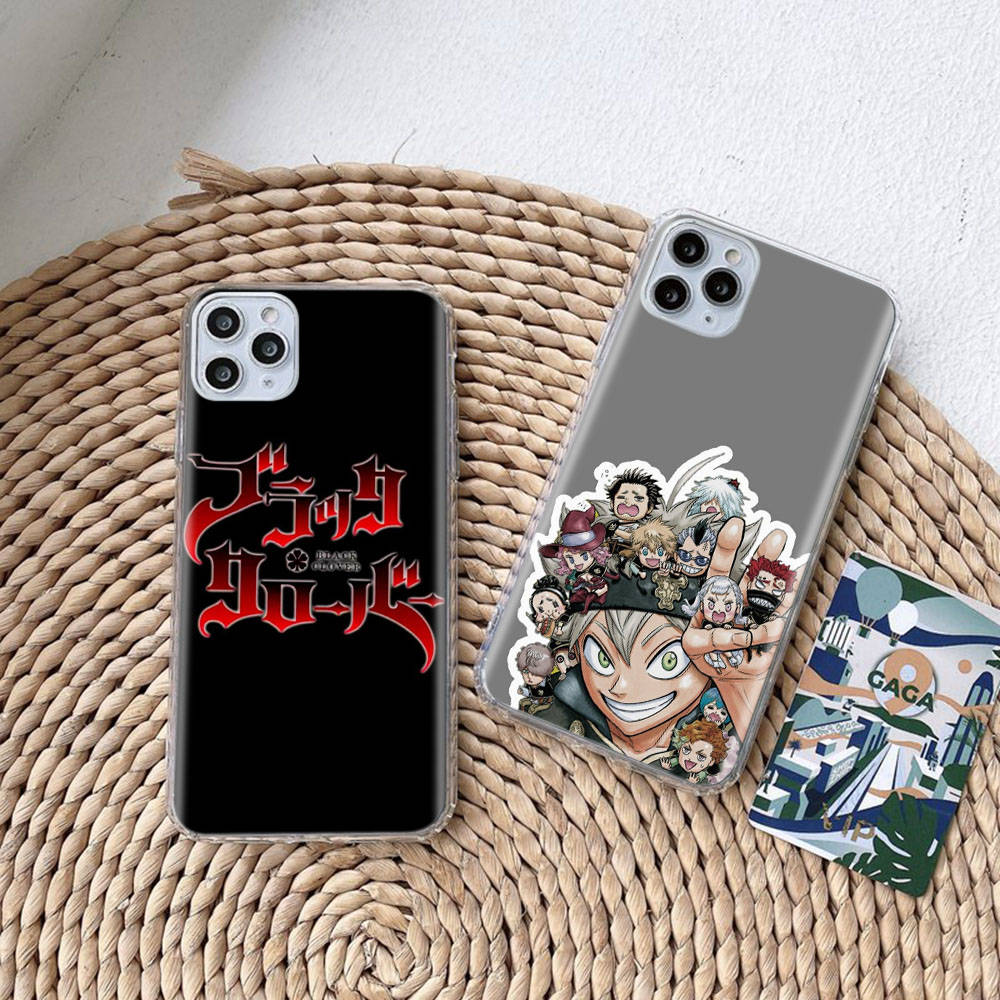 Чехол DT51 Black Clover Anime для Samsung A04 A14 A23 A34 A54 M23 M33 M52 M53 Realme 10 9 C30S C35 C55 VIVO Y02S Y21 Y33S Y51 X80 Pro Прозрачная крышка