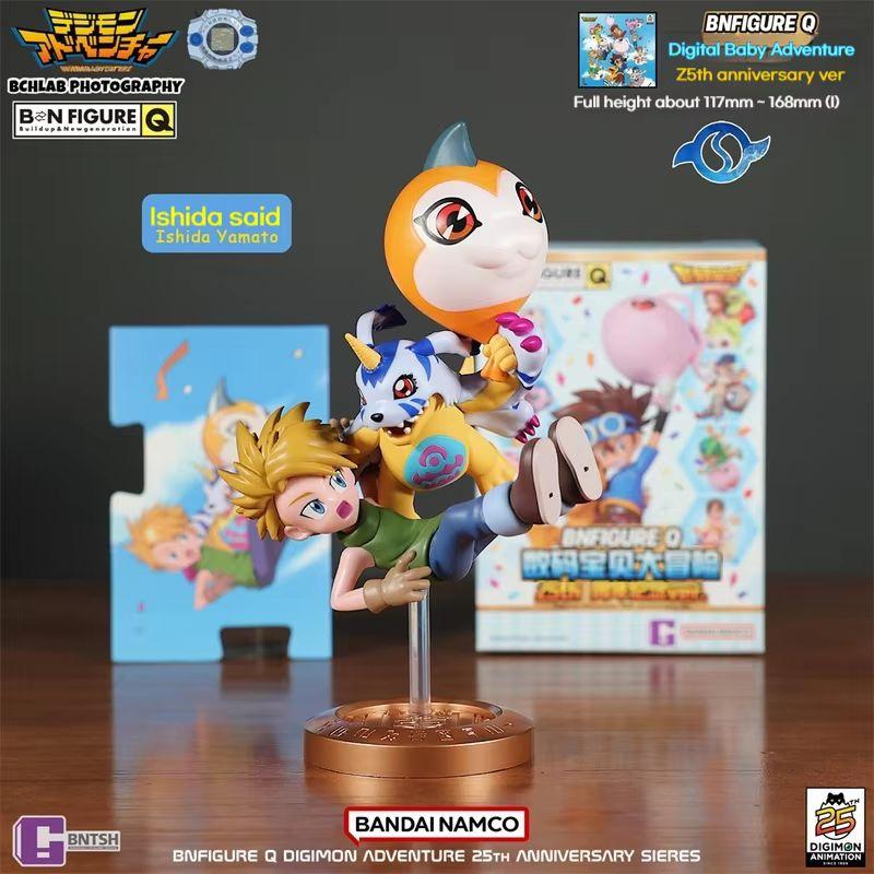 BN Фигурка Q Digimon Adventure 25-й Юбилейная Версия Серия Сюрприз-бокс Памятные Игрушки для Украшения Рабочего Стола из Детства Mystery Box Подарки
