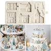 Christmas Tree House Silicone Fondant Cake Decor Mold Chocolate Sugarcraft Mould