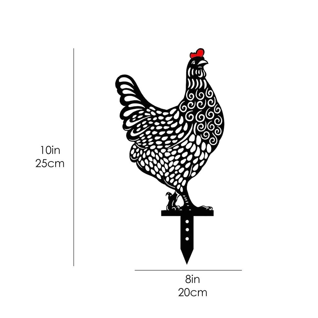 Садовый декор Куриный двор Искусство Открытый задний двор Газон Колья Акриловый курятник Декор Подарочные пасхальные украшения Садовые украшения
