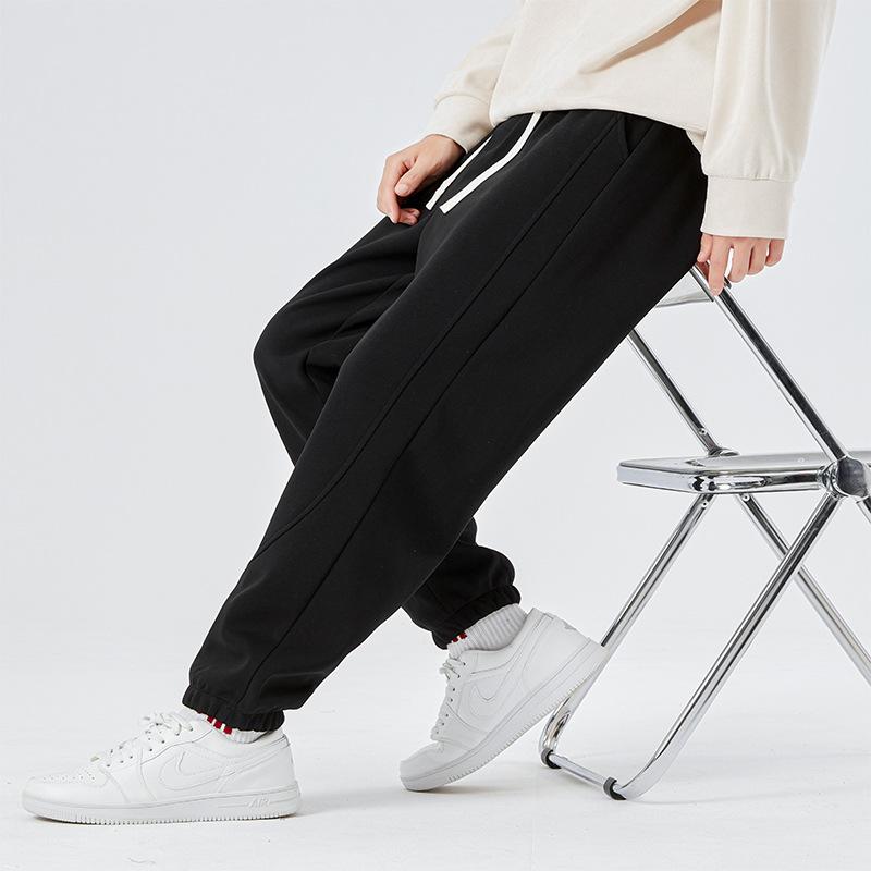 Gray Pants Men's Spring and Autumn Trend New Trousers Versatile Leggings Sweatpants Loose Boys Sports and Leisure Large Size