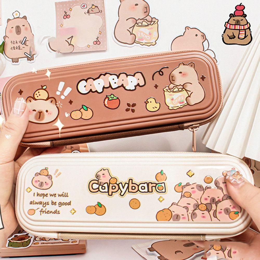 Waterproof Capybara Pen Bag Large Capacity Stationery Storage Bag Cartoon Pen Pouch  Student Gift