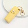 1Pc Mini Portable Key Bag Lipstick Lipstick Cosmetics Storage Bag Leather Lip Balm Bag Keychain Holder Protective Cover