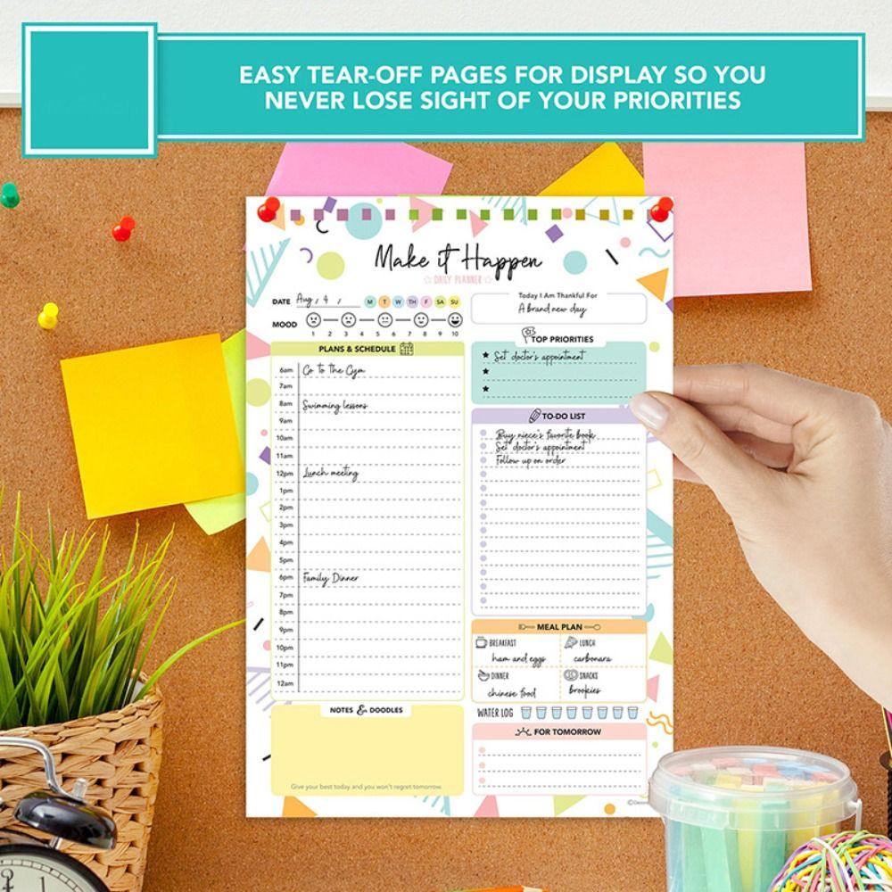 Easy Tear-off To Do List Notepad Portable Schedule Writing Pads A5 Agenda Planner  Student