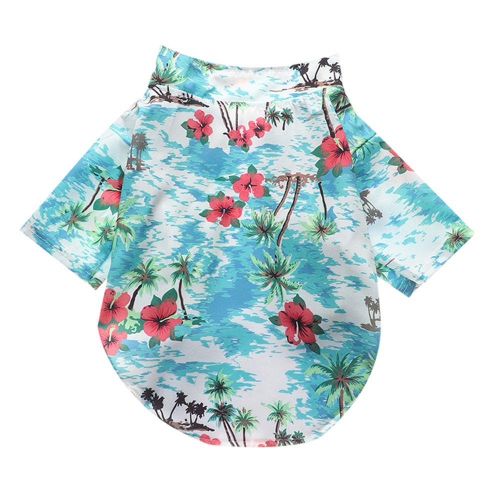 Pet Clothes Beach Coconut Tree Print Pet Dog Clothes Pet Dog Shirts Dog T-Shirts Pet Shirts