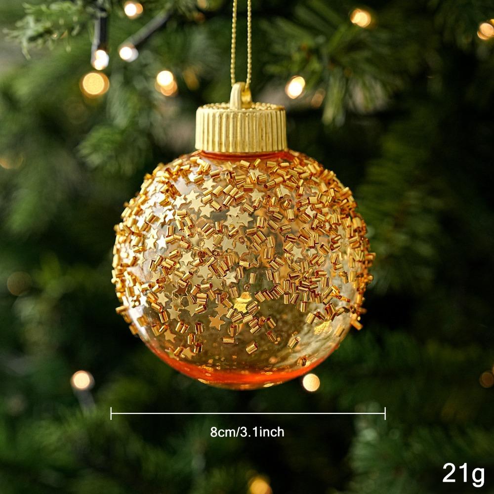 Sequin Christmas Ornament Plastic Ball Tree Hanging Decor Christmas Tree Decor
