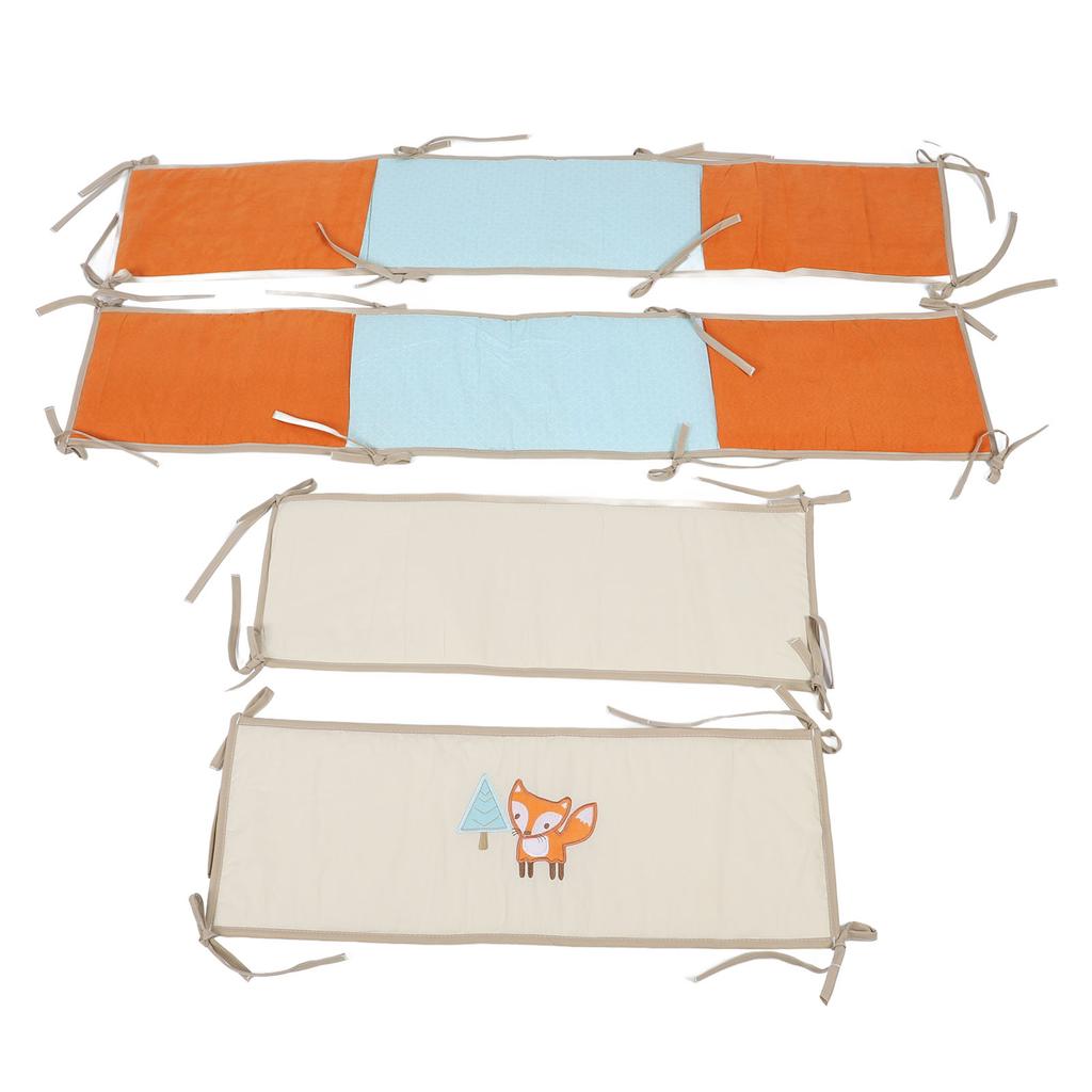 4 шт. бампер для детской кроватки чистый цвет дышащий мягкий сетчатый наполнитель защита головы детская кроватка