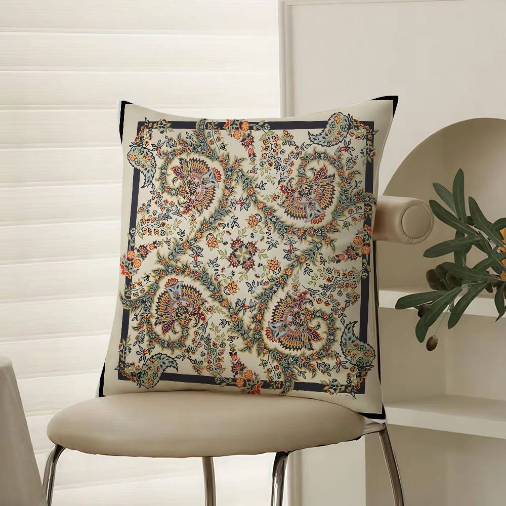 Наволочка Etro с цветочным узором из кешью, натуральная, комфортная, для дивана-кровати, шелковисто-элегантная, с потайной молнией, декоративный чехол для подушки
